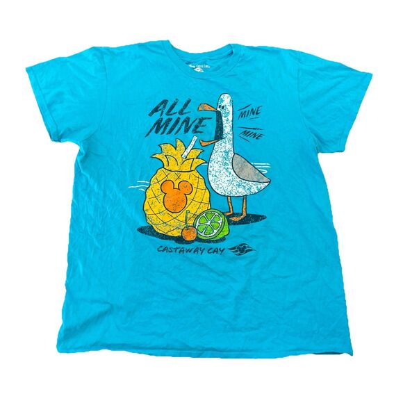 Disney Cruise Line Castaway Cay Mine Mine Mine Seagull Shirt Adult Size XL Nemo - Picture 1 of 7